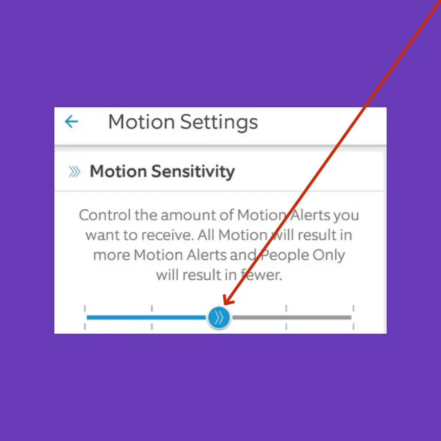 Adjust the motion sensitivity