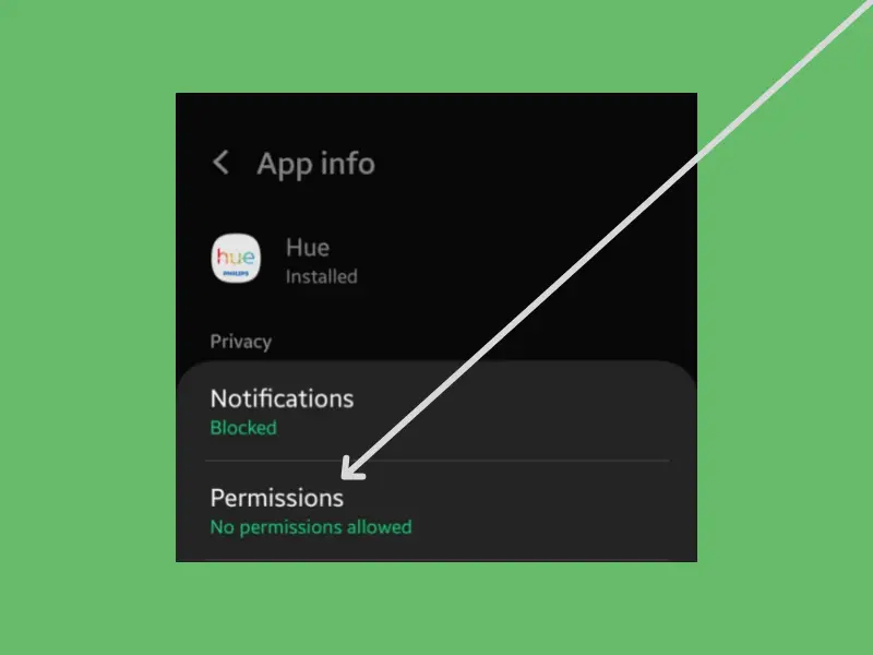 allow permissions to hue app on your phone