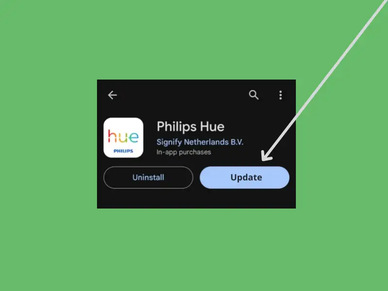 update the philips hue app